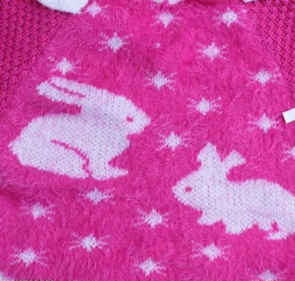 Pretty Comfy  Long Sleeves Girl Sweaters - 2-3 Years, Pink, Wool, Pack of 1